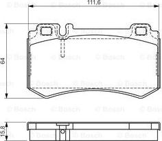 BOSCH 0 986 494 356 - Гальмівні колодки, дискові гальма autozip.com.ua