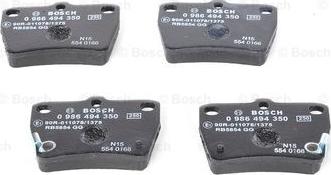 BOSCH 0 986 494 350 - Колодка гальм. диск. CHERY TIGGO. TOYOTA RAV 4 задн. вир-во Bosch autozip.com.ua