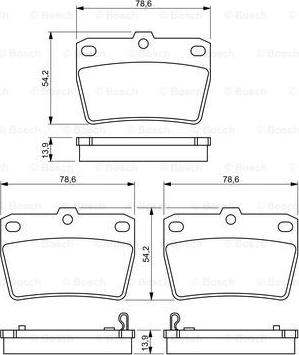 BOSCH 0 986 494 350 - Колодка гальм. диск. CHERY TIGGO. TOYOTA RAV 4 задн. вир-во Bosch autozip.com.ua