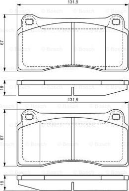 BOSCH 0 986 494 353 - Гальмівні колодки, дискові гальма autozip.com.ua