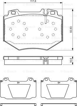 BOSCH 0 986 494 352 - Гальмівні колодки, дискові гальма autozip.com.ua