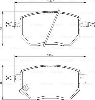 BOSCH 0 986 494 366 - Гальмівні колодки, дискові гальма autozip.com.ua