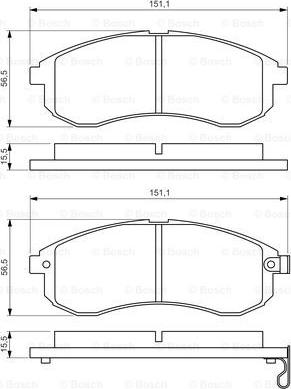 BOSCH 0 986 494 362 - Гальмівні колодки, дискові гальма autozip.com.ua