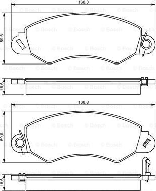 BOSCH 0 986 494 300 - Гальмівні колодки, дискові гальма autozip.com.ua