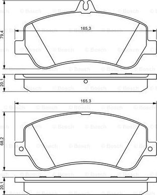 BOSCH 0 986 494 302 - Гальмівні колодки, дискові гальма autozip.com.ua