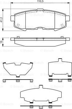 BOSCH 0 986 494 319 - Гальмівні колодки, дискові гальма autozip.com.ua