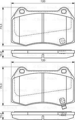 BOSCH 0 986 494 310 - Гальмівні колодки, дискові гальма autozip.com.ua