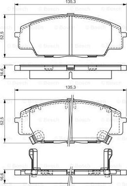 BOSCH 0 986 494 311 - Гальмівні колодки, дискові гальма autozip.com.ua