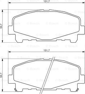 BOSCH 0 986 494 382 - Гальмівні колодки, дискові гальма autozip.com.ua