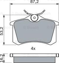 BOSCH 0 986 494 387 - Гальмівні колодки, дискові гальма autozip.com.ua