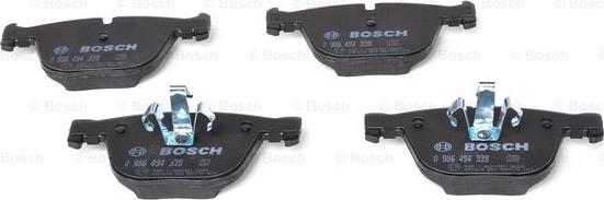 BOSCH 0 986 494 339 - Гальмівні колодки, дискові гальма autozip.com.ua