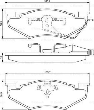 BOSCH 0 986 494 336 - Гальмівні колодки, дискові гальма autozip.com.ua