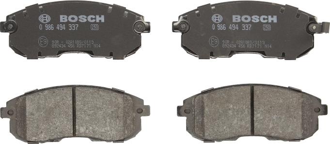 BOSCH 0 986 494 337 - Гальмівні колодки, дискові гальма autozip.com.ua