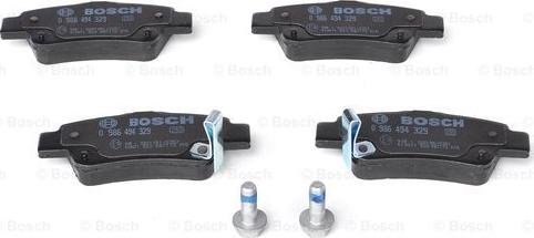 BOSCH 0 986 494 329 - Гальмівні колодки, дискові гальма autozip.com.ua