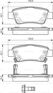 BOSCH 0 986 494 329 - Гальмівні колодки, дискові гальма autozip.com.ua