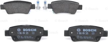 BOSCH 0 986 494 329 - Гальмівні колодки, дискові гальма autozip.com.ua