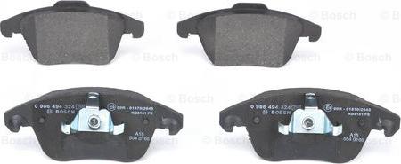 BOSCH 0 986 494 324 - Гальмівні колодки, дискові гальма autozip.com.ua