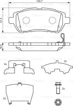 BOSCH 0 986 494 320 - Гальмівні колодки, дискові гальма autozip.com.ua