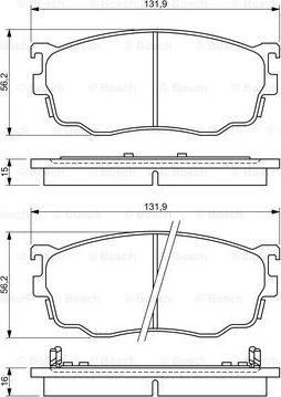 BOSCH 0 986 494 258 - Гальмівні колодки, дискові гальма autozip.com.ua