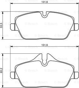 BOSCH 0 986 494 264 - Гальмівні колодки, дискові гальма autozip.com.ua