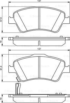 BOSCH 0 986 494 260 - Гальмівні колодки, дискові гальма autozip.com.ua