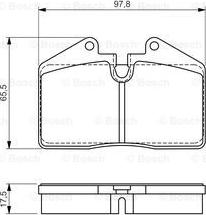 BOSCH 0 986 494 267 - Гальмівні колодки, дискові гальма autozip.com.ua