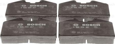 BOSCH 0 986 494 267 - Гальмівні колодки, дискові гальма autozip.com.ua