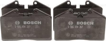 BOSCH 0 986 494 267 - Гальмівні колодки, дискові гальма autozip.com.ua