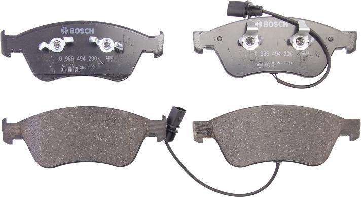 BOSCH 0 986 494 200 - Гальмівні колодки, дискові гальма autozip.com.ua