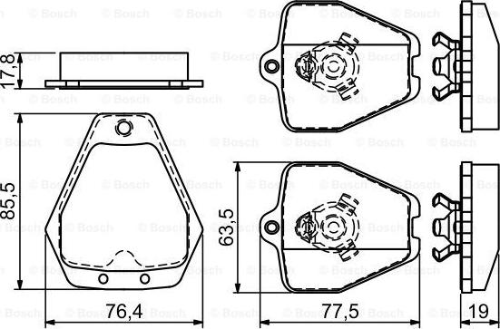 BOSCH 0 986 494 215 - Гальмівні колодки, дискові гальма autozip.com.ua