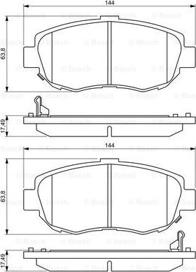 BOSCH 0 986 494 211 - Гальмівні колодки, дискові гальма autozip.com.ua