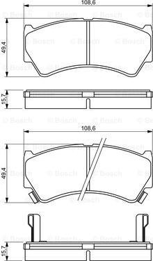 BOSCH 0 986 494 234 - Гальмівні колодки, дискові гальма autozip.com.ua