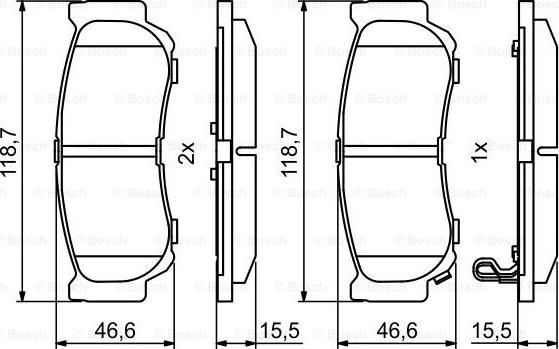 BOSCH 0 986 494 230 - Гальмівні колодки, дискові гальма autozip.com.ua