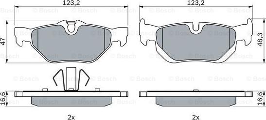 BOSCH 0 986 494 272 - Гальмівні колодки, дискові гальма autozip.com.ua