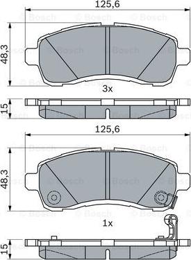 BOSCH 0 986 494 754 - Гальмівні колодки, дискові гальма autozip.com.ua