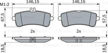 BOSCH 0 986 494 764 - Гальмівні колодки, дискові гальма autozip.com.ua