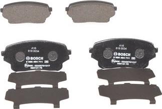BOSCH 0 986 494 711 - Гальмівні колодки, дискові гальма autozip.com.ua