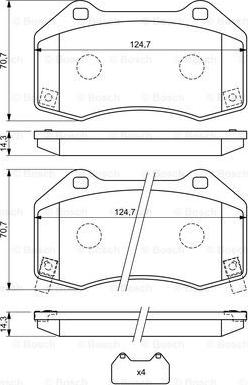 BOSCH 0 986 494 718 - Гальмівні колодки, дискові гальма autozip.com.ua