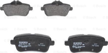 BOSCH 0 986 494 771 - Гальмівні колодки, дискові гальма autozip.com.ua