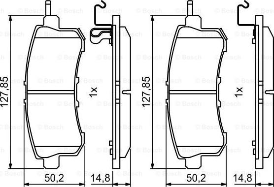 BOSCH 0 986 494 778 - Гальмівні колодки, дискові гальма autozip.com.ua