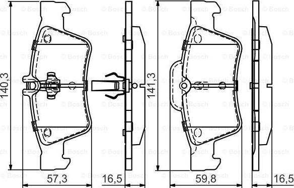 BOSCH 0 986 495 449 - Гальмівні колодки, дискові гальма autozip.com.ua