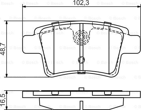 BOSCH 0 986 495 448 - Гальмівні колодки, дискові гальма autozip.com.ua