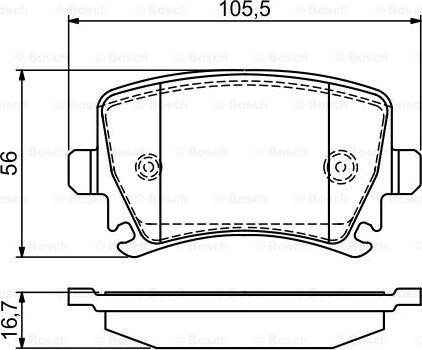 BOSCH 0986495453 - Гальмівні колодки, дискові гальма autozip.com.ua