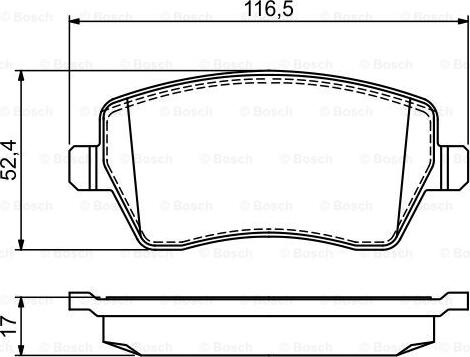 BOSCH 0 986 495 452 - Гальмівні колодки, дискові гальма autozip.com.ua