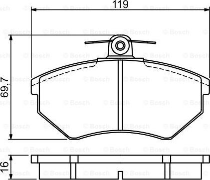 BOSCH 0986495457 - Гальмівні колодки, дискові гальма autozip.com.ua