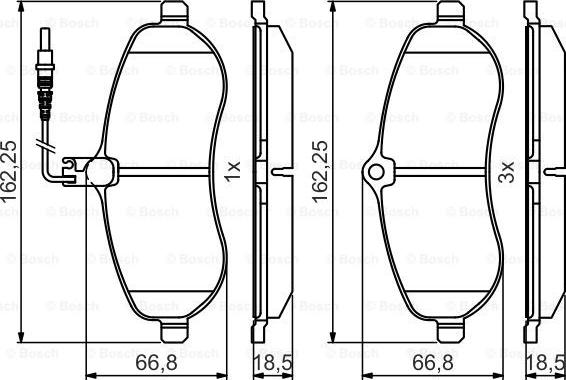 BOSCH 0 986 495 460 - Гальмівні колодки, дискові гальма autozip.com.ua