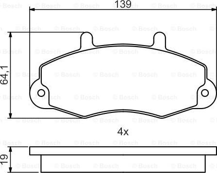 BOSCH 0 986 495 484 - Гальмівні колодки, дискові гальма autozip.com.ua