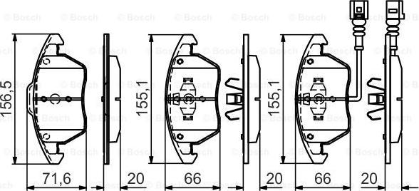 BOSCH 0 986 495 432 - Гальмівні колодки, дискові гальма autozip.com.ua