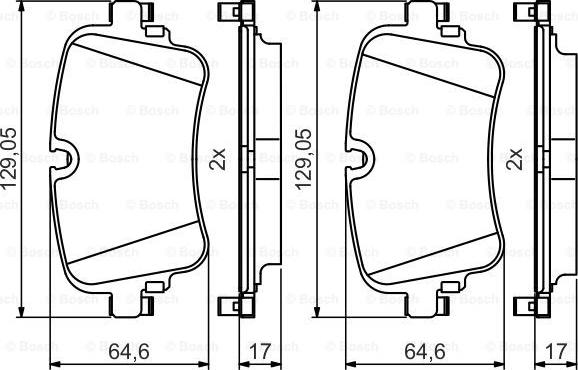 BOSCH 0 986 495 426 - Гальмівні колодки, дискові гальма autozip.com.ua