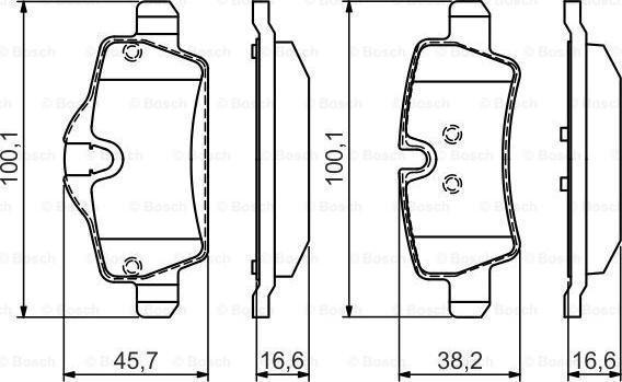 BOSCH 0 986 495 427 - Гальмівні колодки, дискові гальма autozip.com.ua